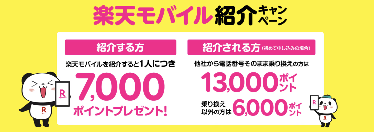 楽天モバイル紹介キャンペーン