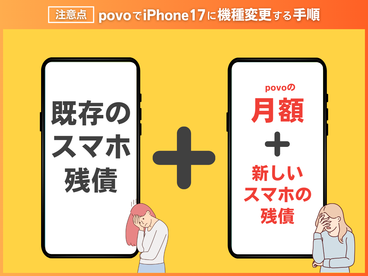 povoでiPhone17に機種変更する注意点