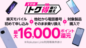 プラン契約と対象のAndroid端末を購入でポイント進呈キャンペーン