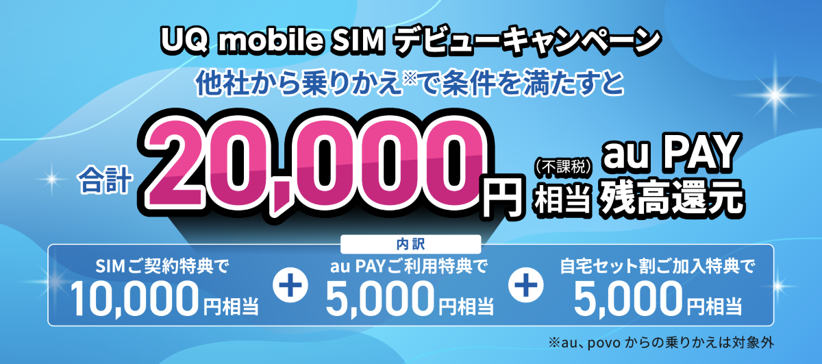 UQモバイル SIMデビューキャンペーン
