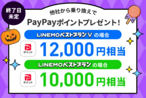 LINEMO PayPayポイントプレゼントキャンペーン