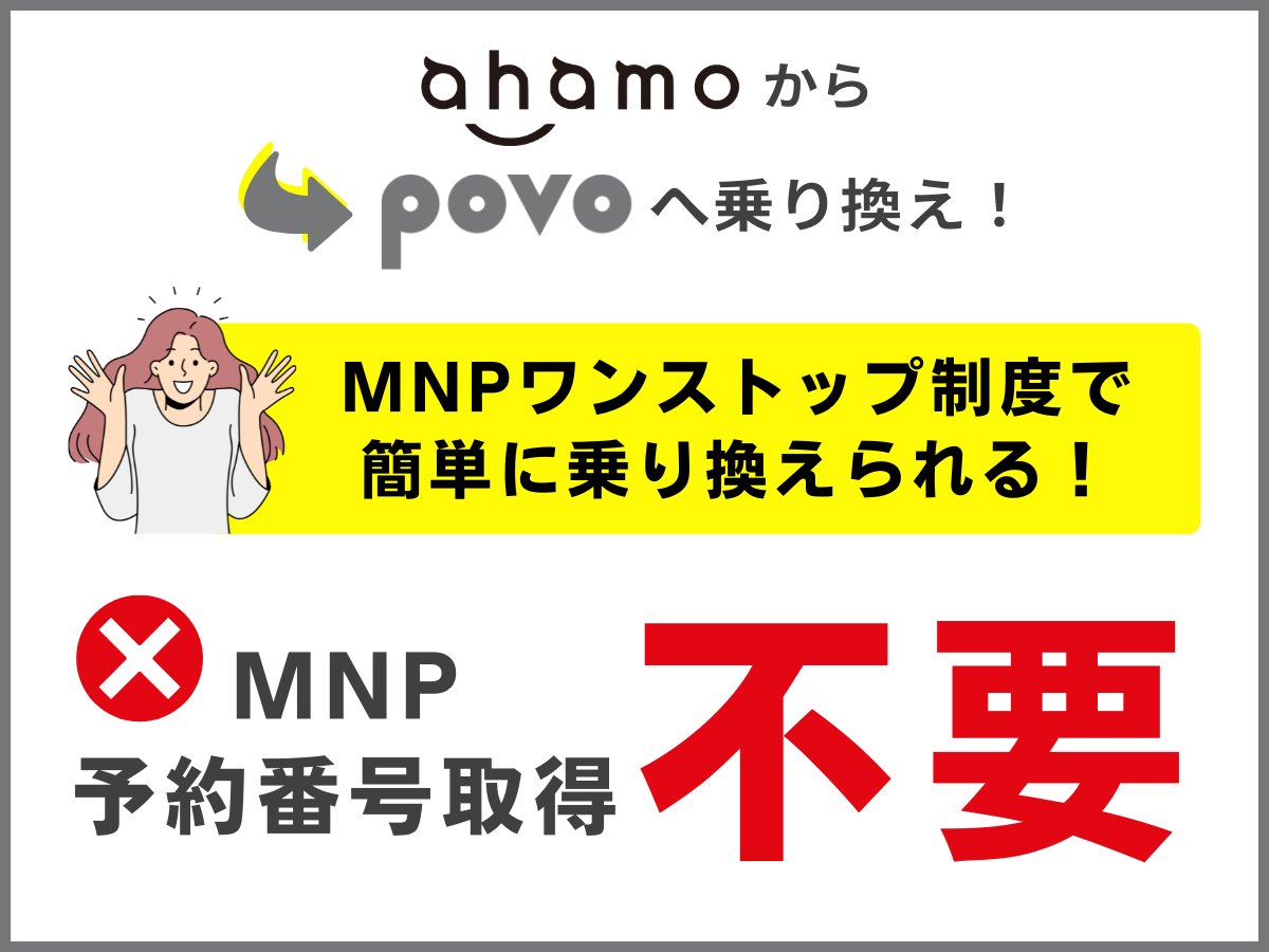 ahamoからpovo2.0へ乗り換える方法