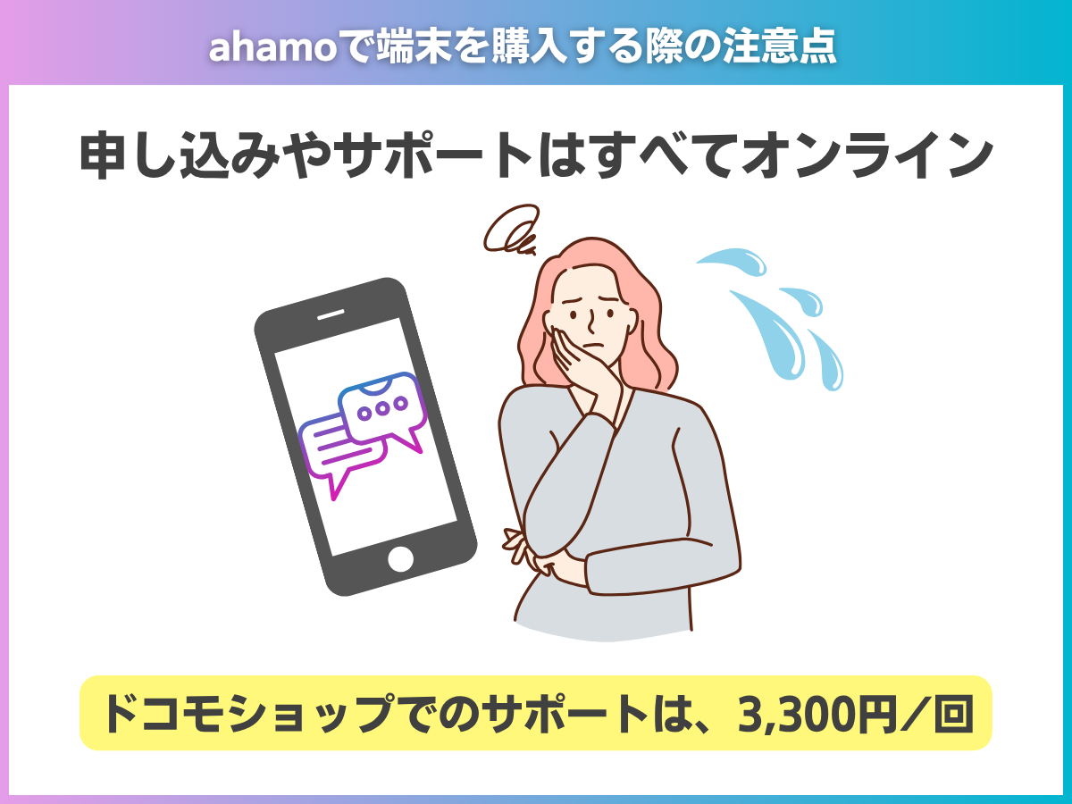 ahamoで端末を購入する際の注意点2