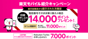 【楽天従業員限定】楽天モバイル紹介キャンペーン