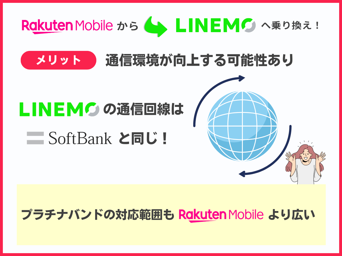 楽天モバイルからLINEMOへ乗り換えるメリット2つめ