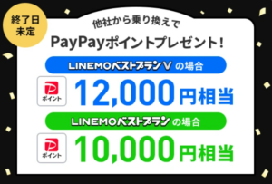 LINEMO PayPayポイントプレゼントキャンペーン