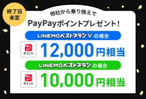 LINEMO PayPayポイントプレゼントキャンペーン