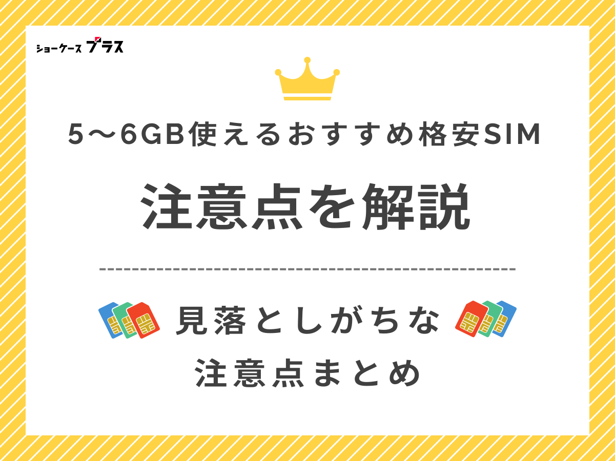 5GB・6GB使えるおすすめ格安SIMの注意点