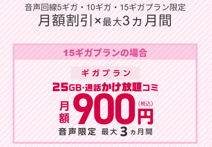 ハッピースマイルキャンペーン【音声SIM割引特典】