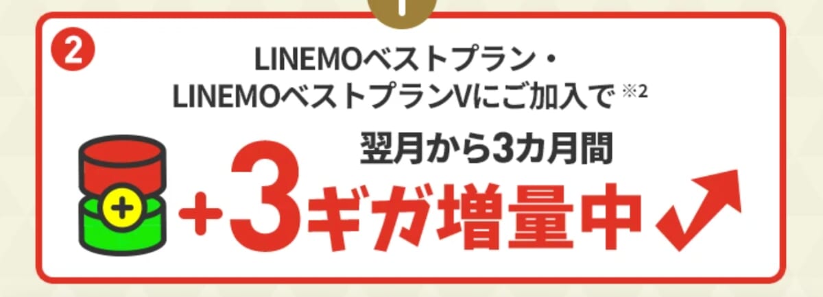 3カ月間データ3GB増量キャンペーン