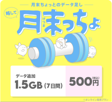 povo 月末っちょ 1.5GB