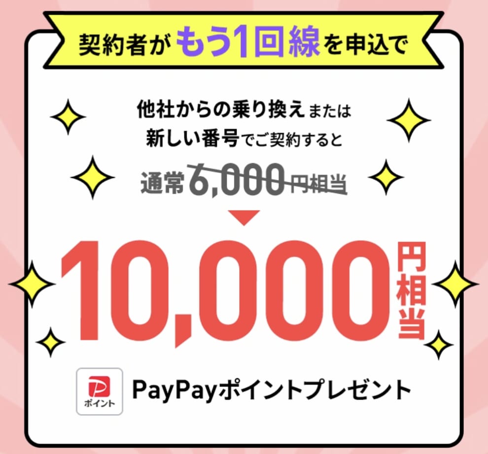 LINEMO 契約者向け！追加申込キャンペーン