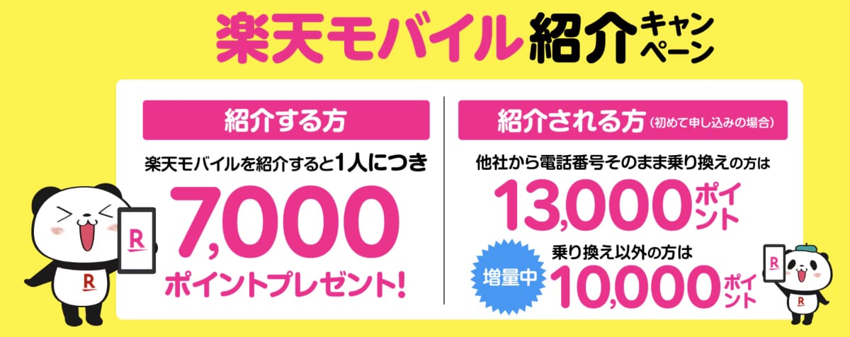 楽天モバイル紹介キャンペーン