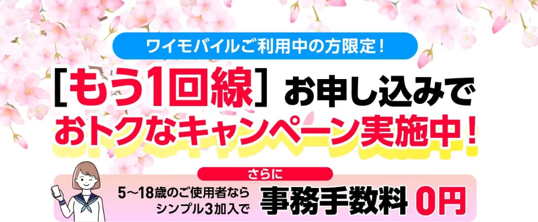 ワイモバイルもう1回線契約キャンペーン