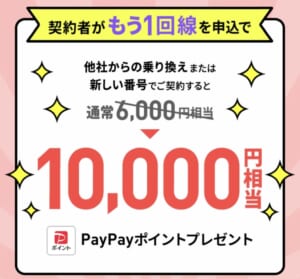 LINEMO 契約者向け！追加申込キャンペーン