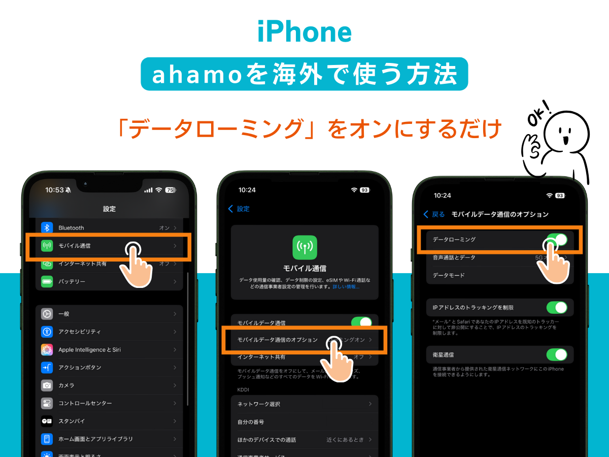 ahamoを海外で使う方法を解説