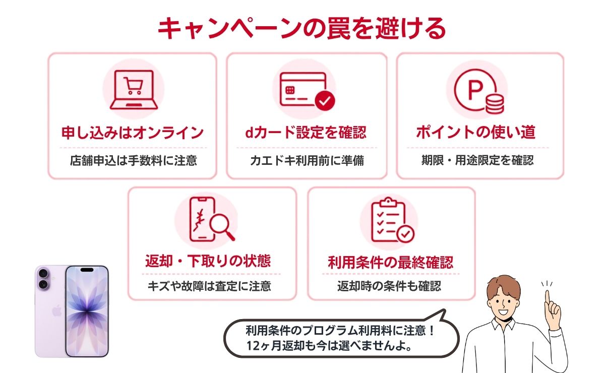 キャンペーン適用時の注意点・よくある失敗(罠)