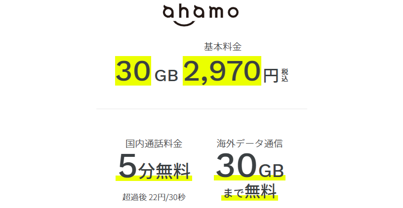 ahamo料金表