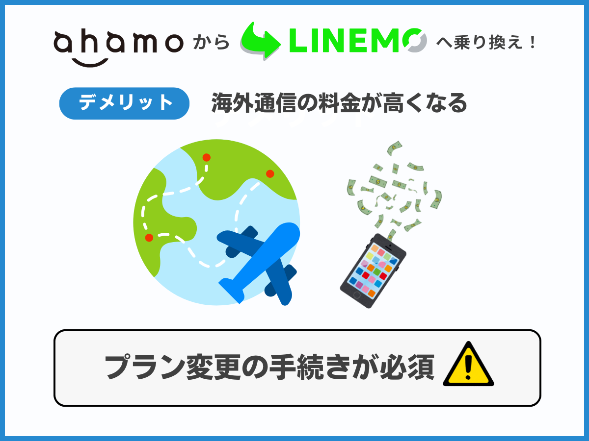 ahamoからLINEMOに乗り換えるデメリット2