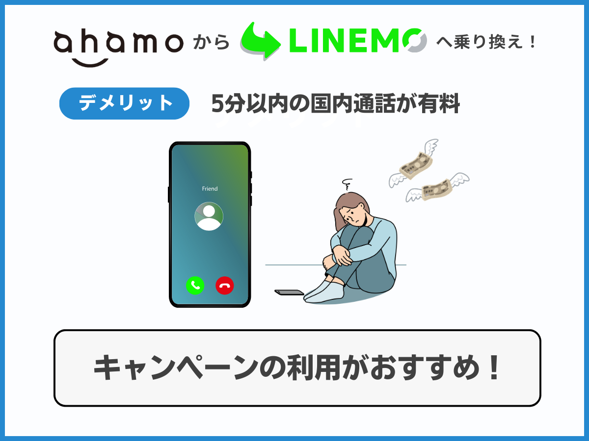 ahamoからLINEMOに乗り換えるデメリット3