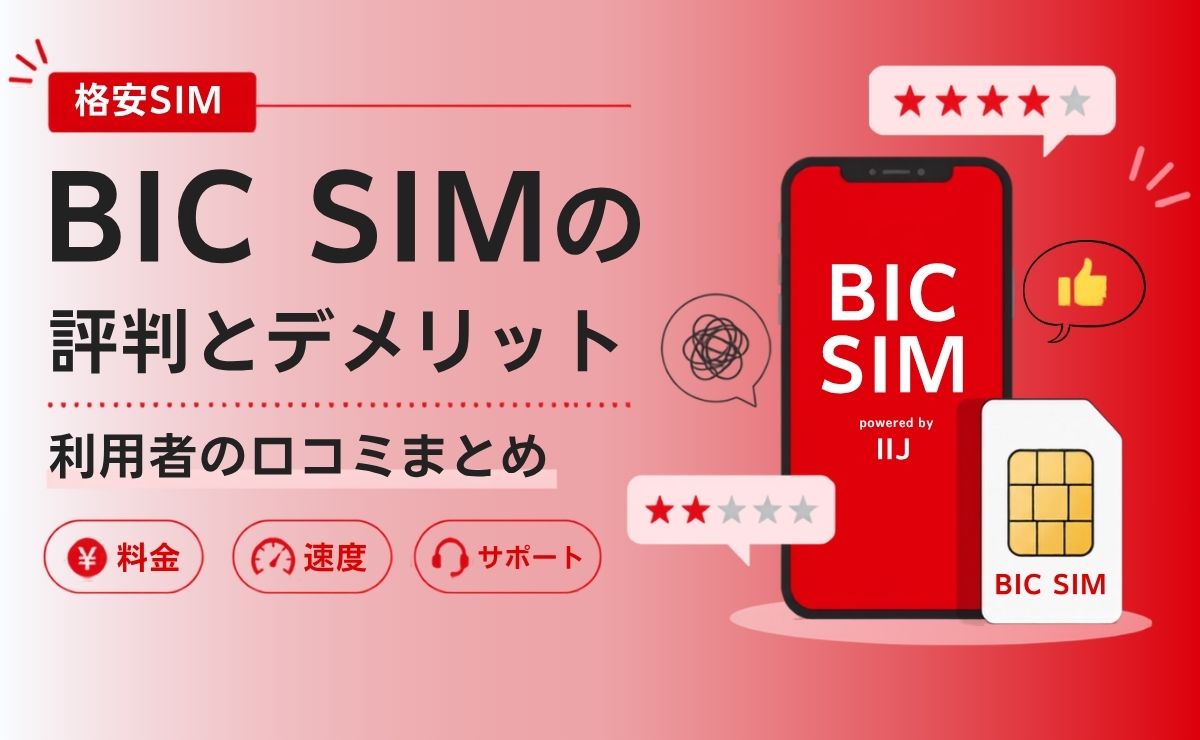 BIC SIM（ビックシム）の評判とデメリットを解説！利用者の口コミまとめ