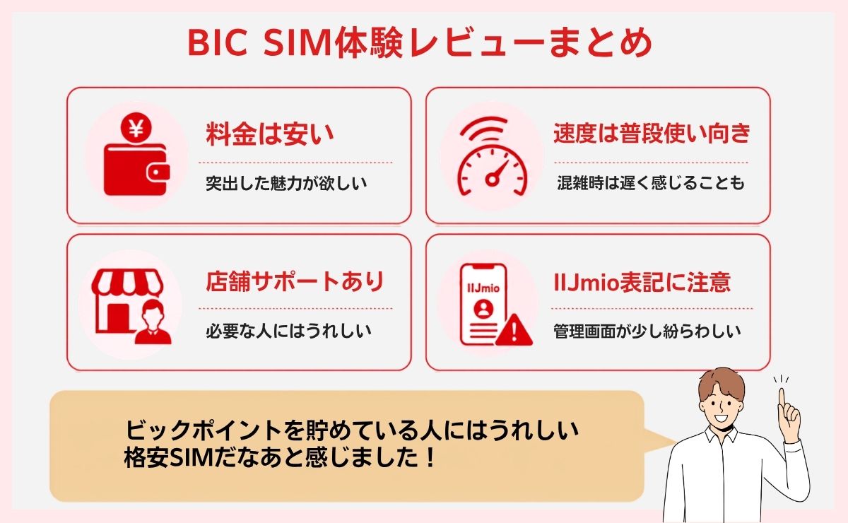 【体験レビュー】BIC SIM(ビックシム)を実際に使ってみた正直な感想