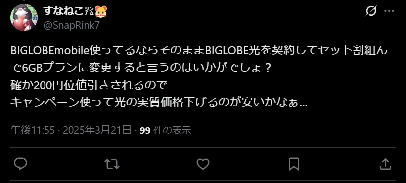 ビッグローブモバイルの評判6