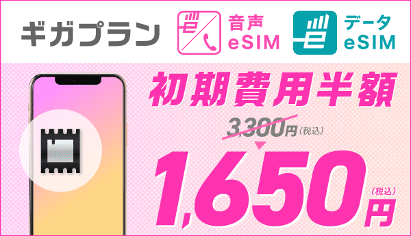 IIJmio「eSIM初期費用半額キャンペーン」