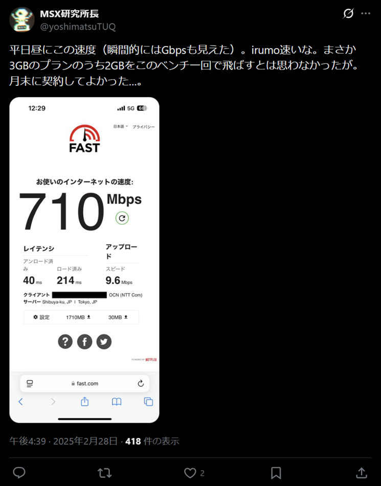 irumo 評判