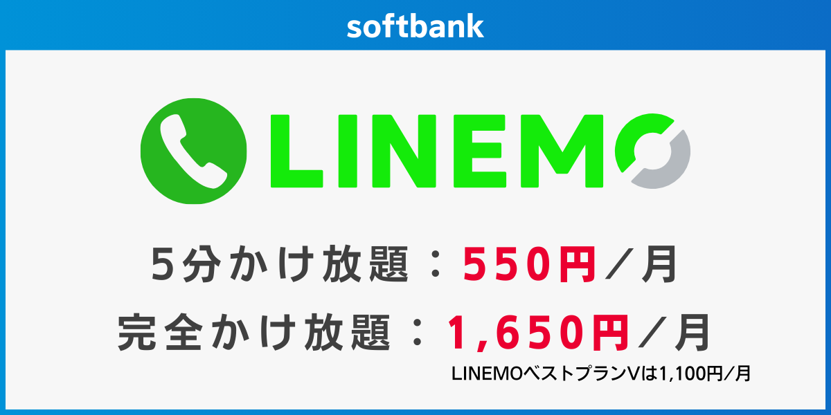 ソフトバンク回線でかけ放題のおすすめ格安SIMはLINEMO