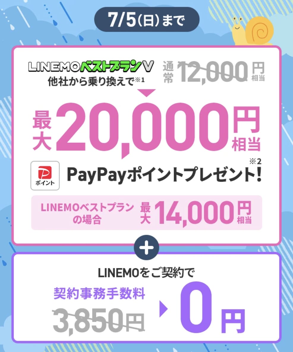 LINEMO|PayPay増額キャンペーンの詳細