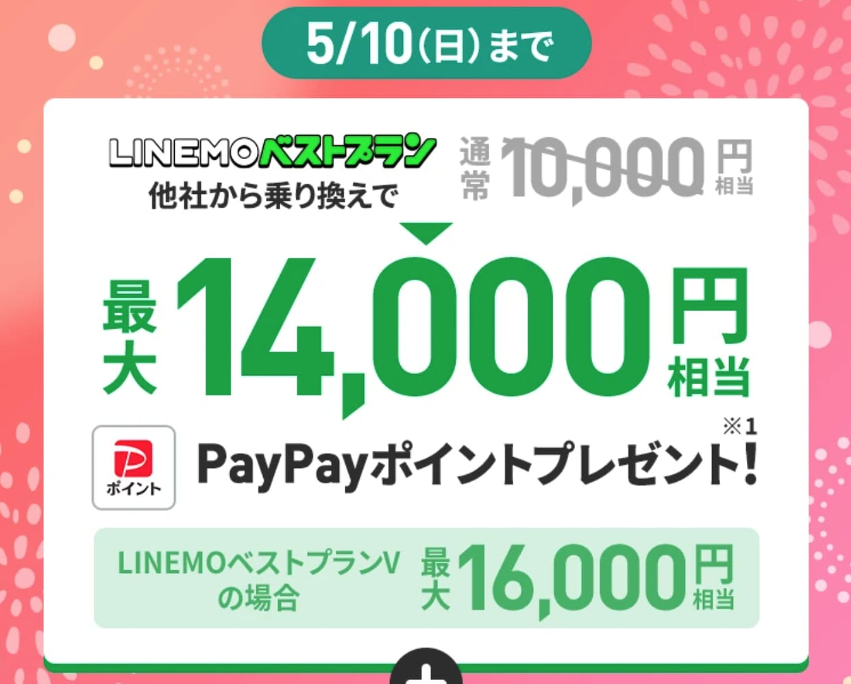 LINEMO「PayPay増額キャンペーン(2026年4月開催)」