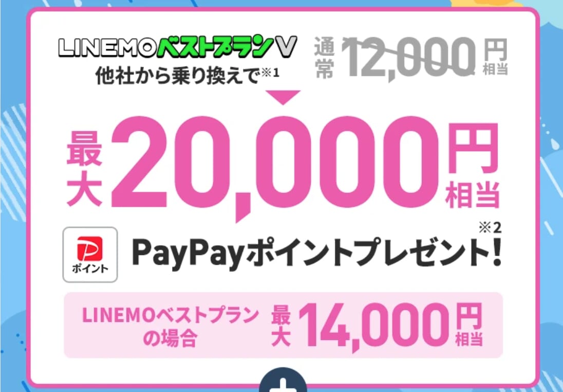 LINEMO「PayPay増額キャンペーン（2026年6月開催）」