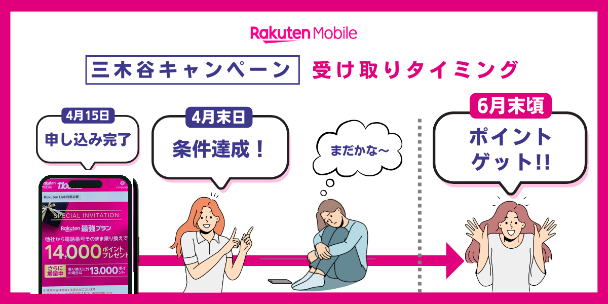 三木谷キャンペーンのポイント進呈時期の具体例
