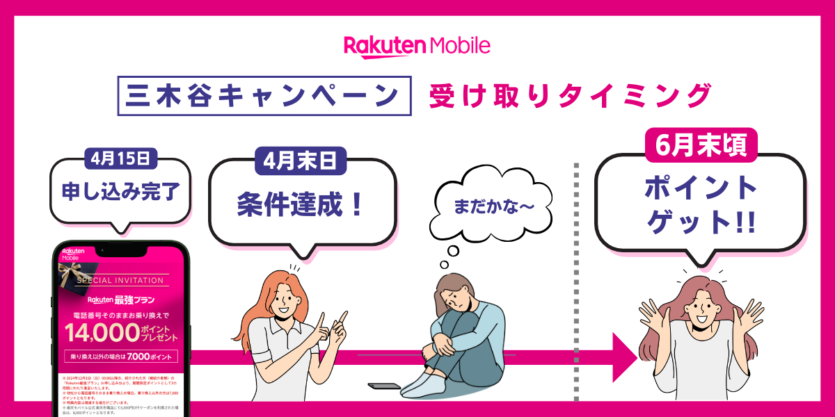 三木谷キャンペーンのポイント進呈時期の具体例