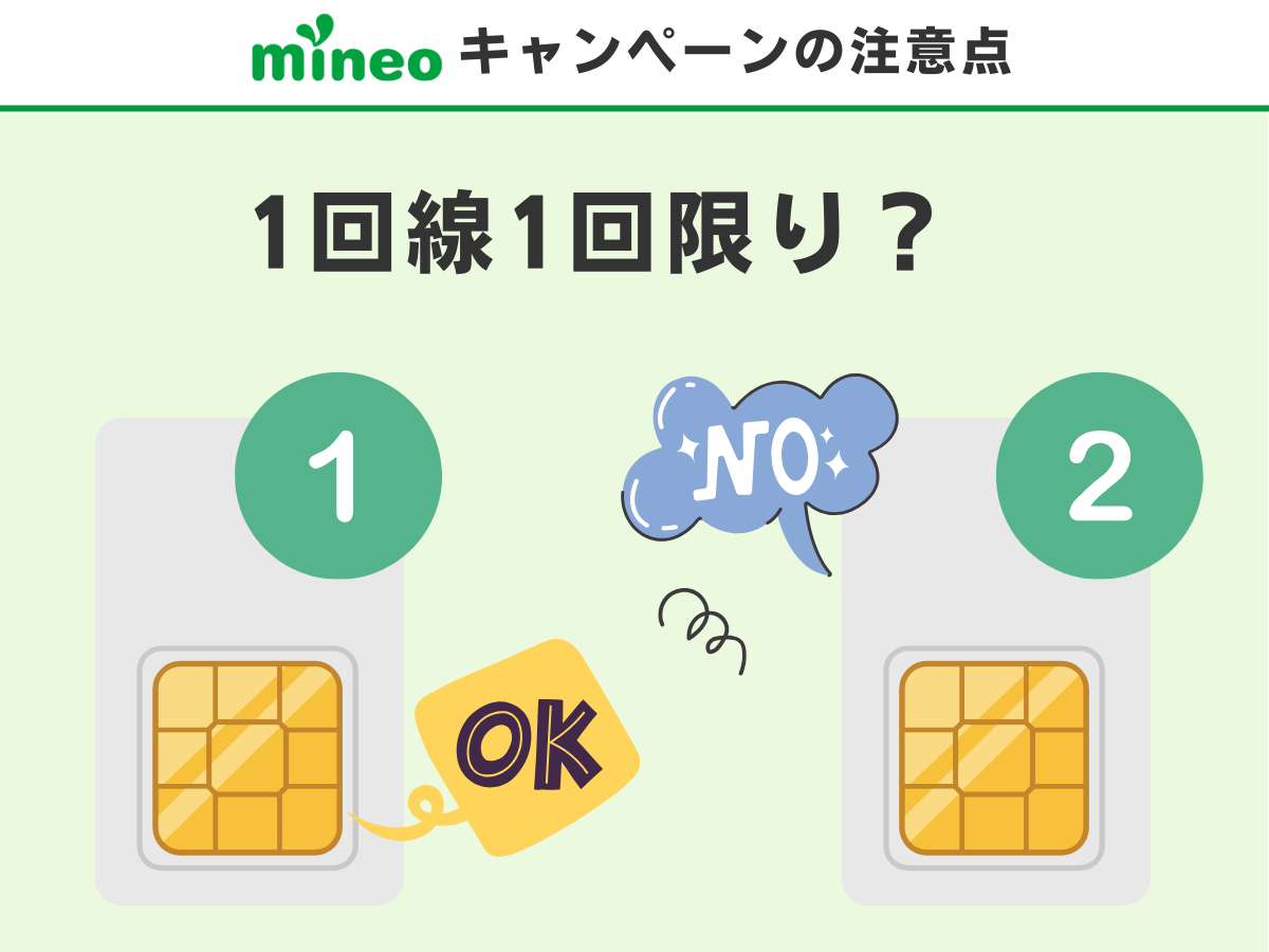 mineoでキャンペーン適用時の注意点を解説