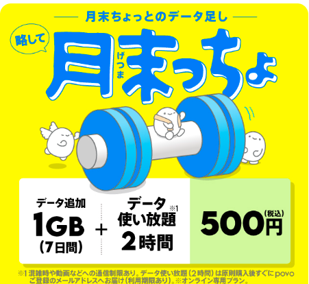 povo月末っちょ 1GB