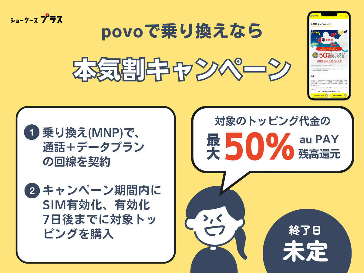 povo2.0の本気割キャンペーンを解説