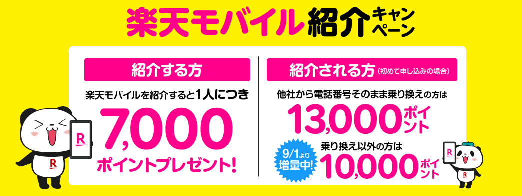 楽天モバイル紹介キャンペーン