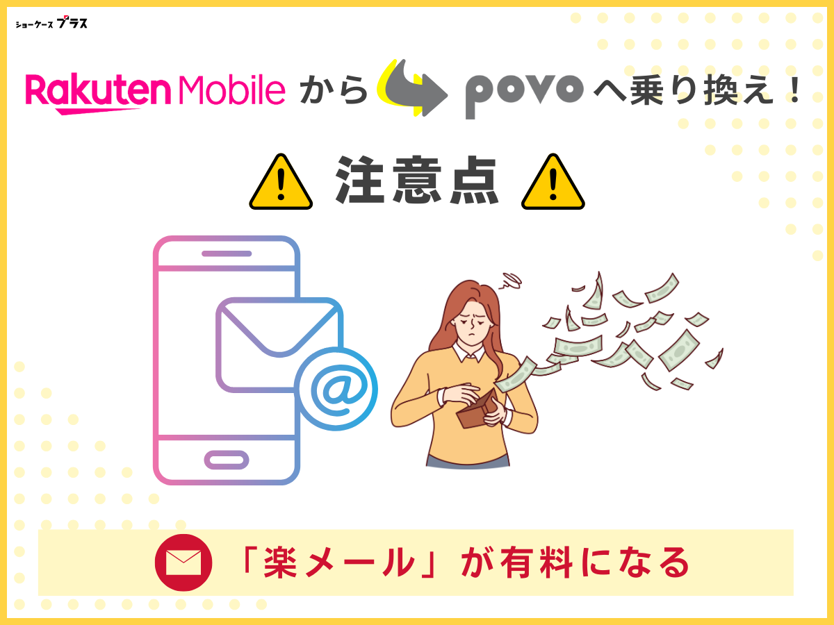 楽天モバイルからpovo2.0へ乗り換える注意点2