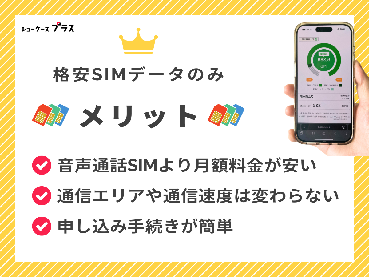 データ通信のみのデータ専用SIMのメリットを解説