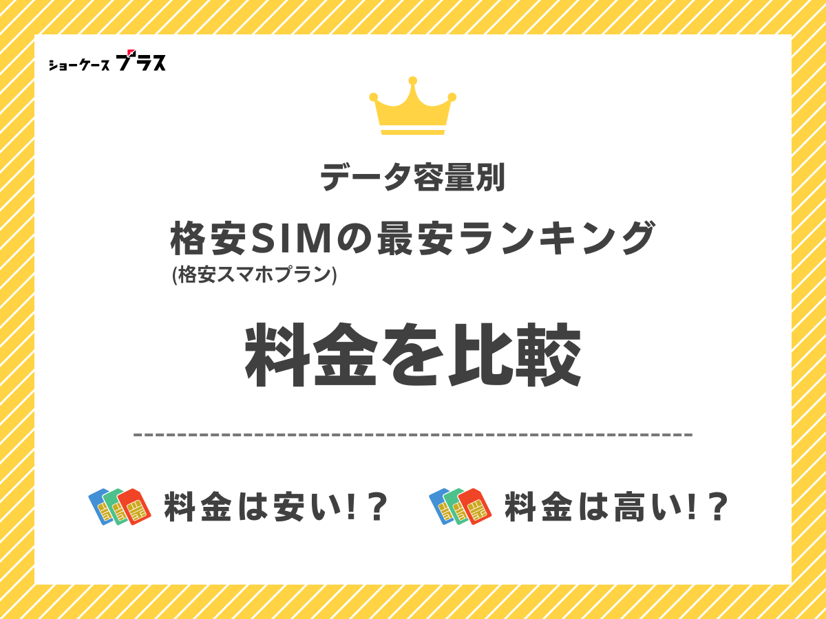 格安SIM・格安スマホの最安ランキング|データ容量別に比較