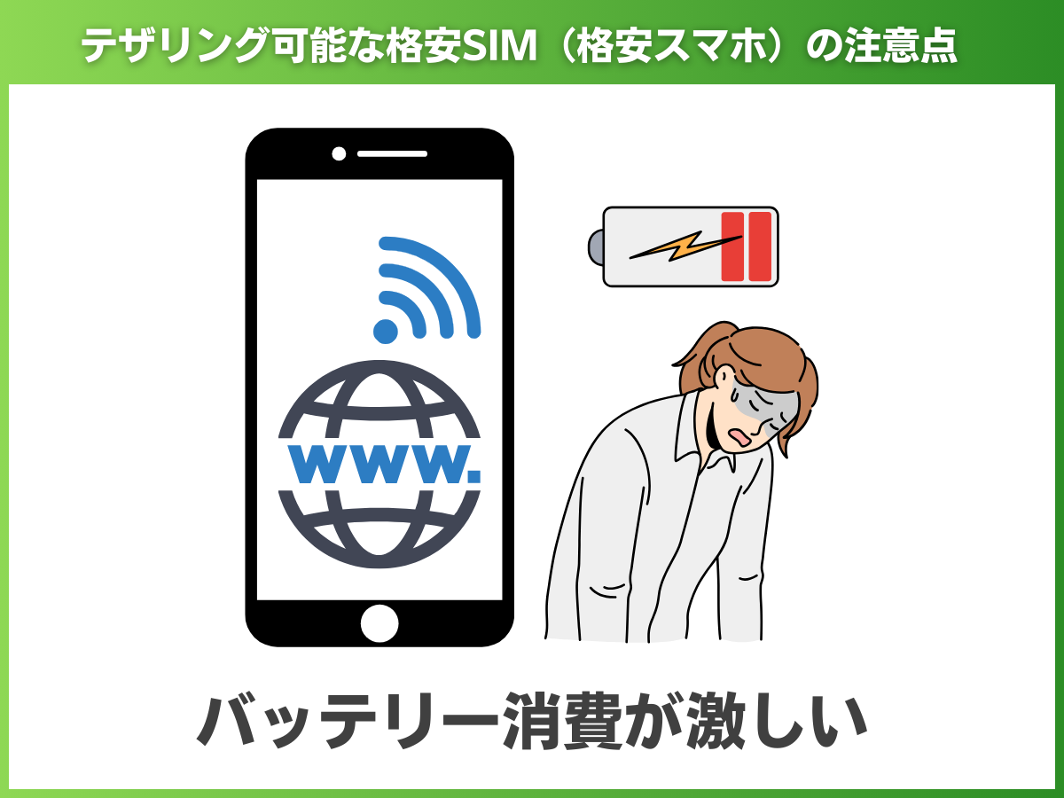 テザリング可能な格安SIMの注意点