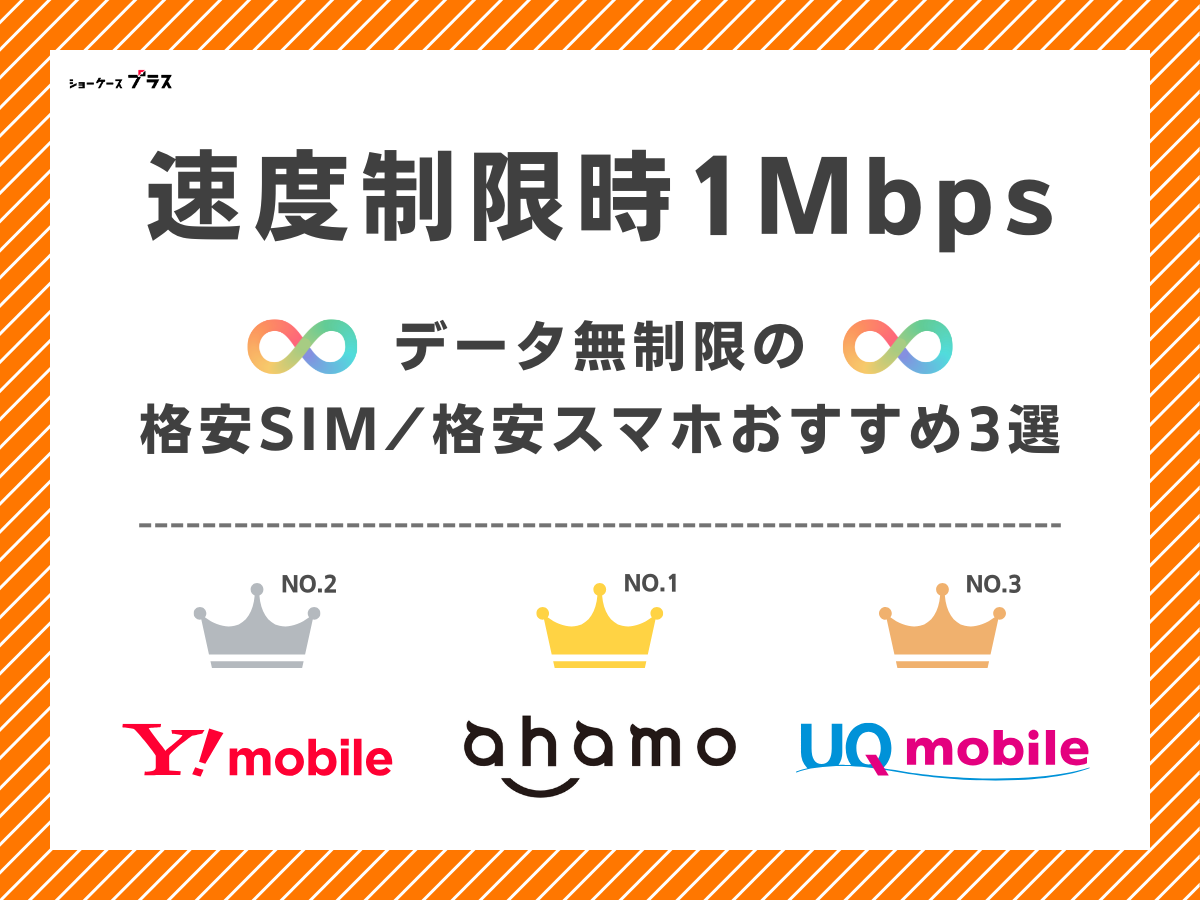 速度制限時1Mbpsでデータ無制限の格安SIM(格安スマホ)おすすめを解説