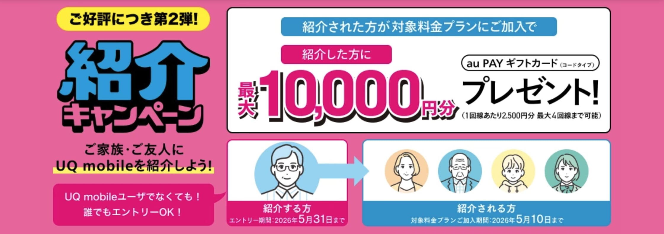 UQ mobile紹介キャンペーン ’26