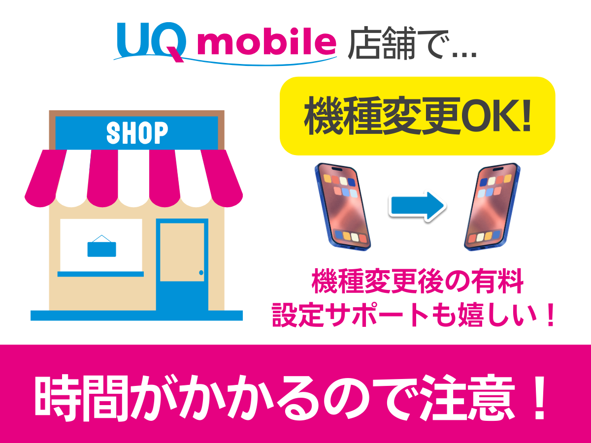 UQモバイルは店舗で機種変更ができる