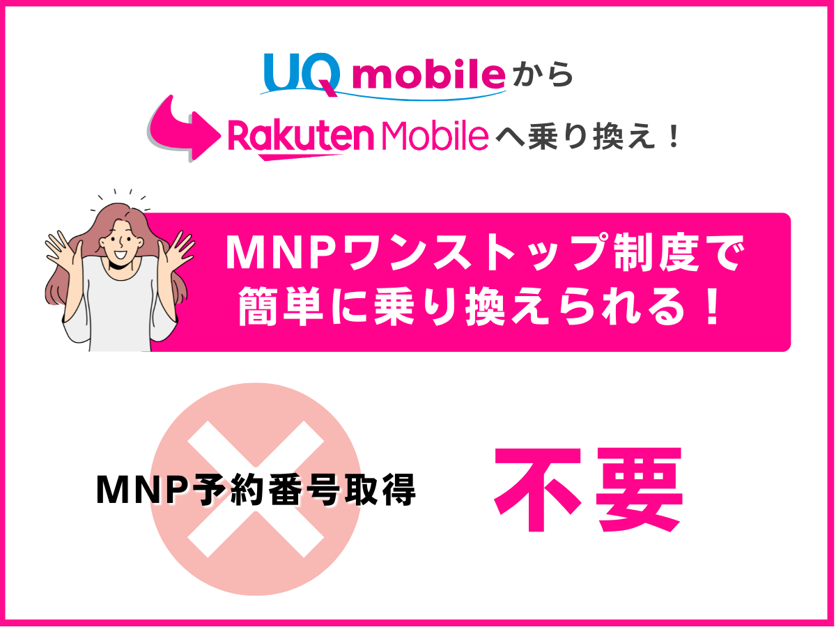 UQモバイルから楽天モバイルへの乗り換えはMNPワンストップで簡単！