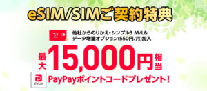 ワイモバイル PayPayポイント還元