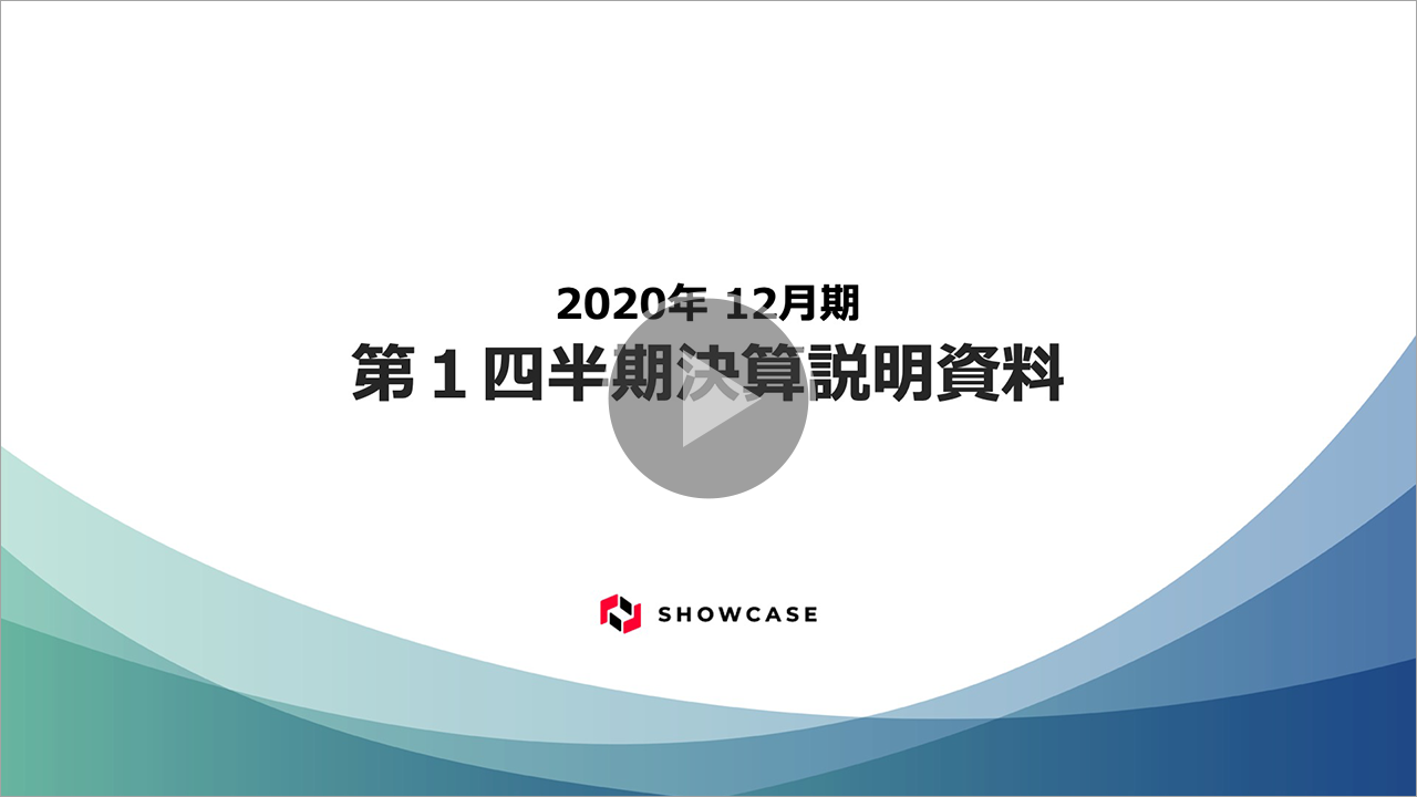 SHOWCASE 2020年12月期　第１四半期決算報告